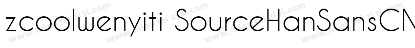 zcoolwenyiti SourceHanSansCN Medium字体转换